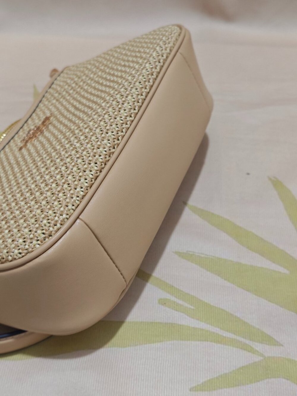 Beige Coach Straw Shoulder Crossbody Bag - Picture 12 of 12